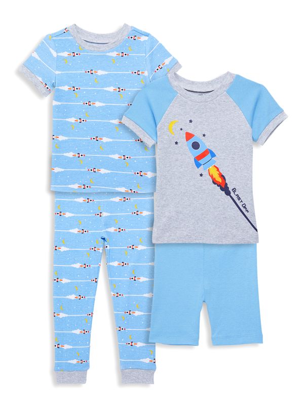 Little Me Baby Boy's 4-Piece Space Pajama Set